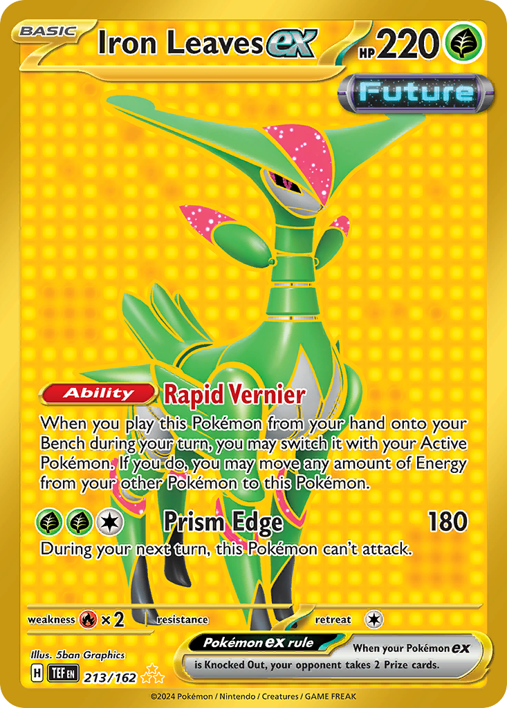 Iron Leaves ex 213/162 Hyper Rare | Temporal Forces | Pokemon Card