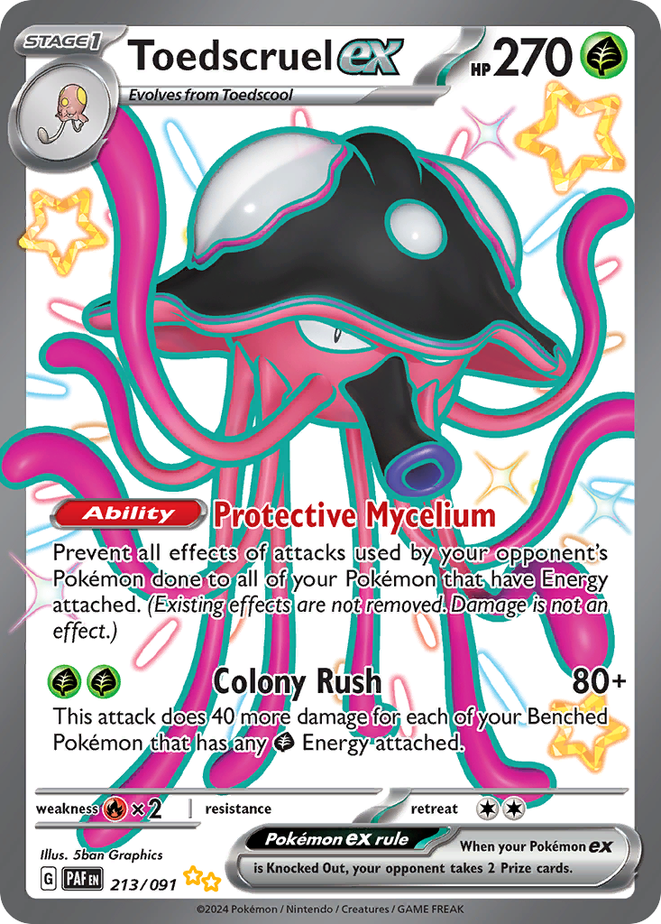 Toedscruel ex 213/91 Shiny Ultra Rare | Paldean Fates | Pokemon Card