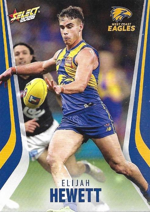 Elijah Hewett #214 West Coast Eagles | 2026 Select AFL Footy Stars | Trading Card