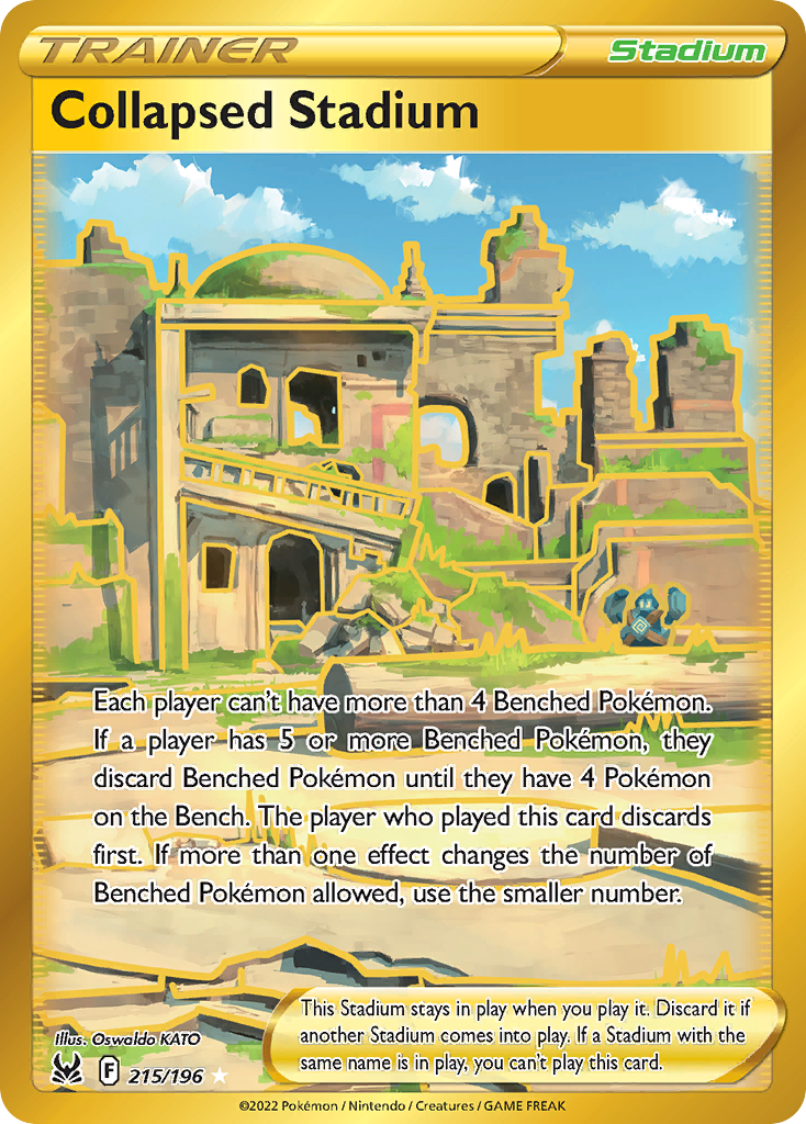 Collapsed Stadium 215/196 Rare Secret | Lost Origin | Pokemon Card