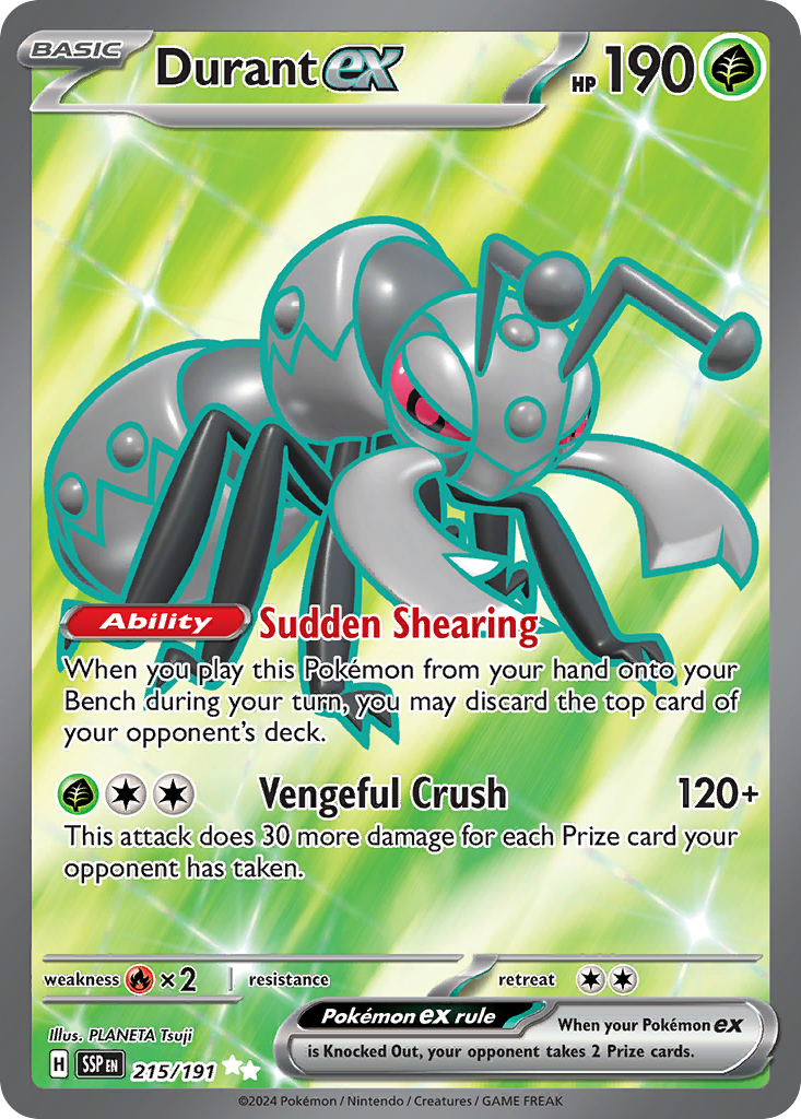 Durant ex 215/191 Ultra Rare | Surging Sparks | Pokemon Card