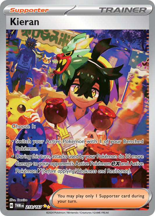 Kieran 218/167 Special Illustration Rare | Twilight Masquerade | Pokemon Card