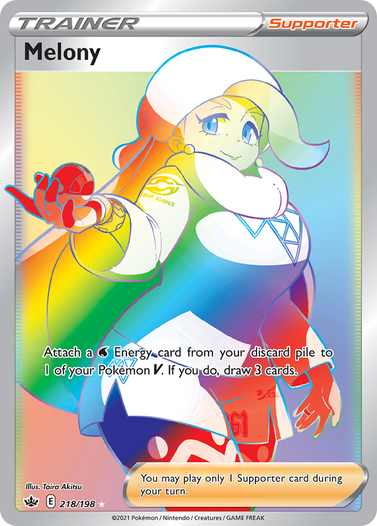 Melony 218/198 Rare Rainbow | Chilling Reign | Pokemon Card