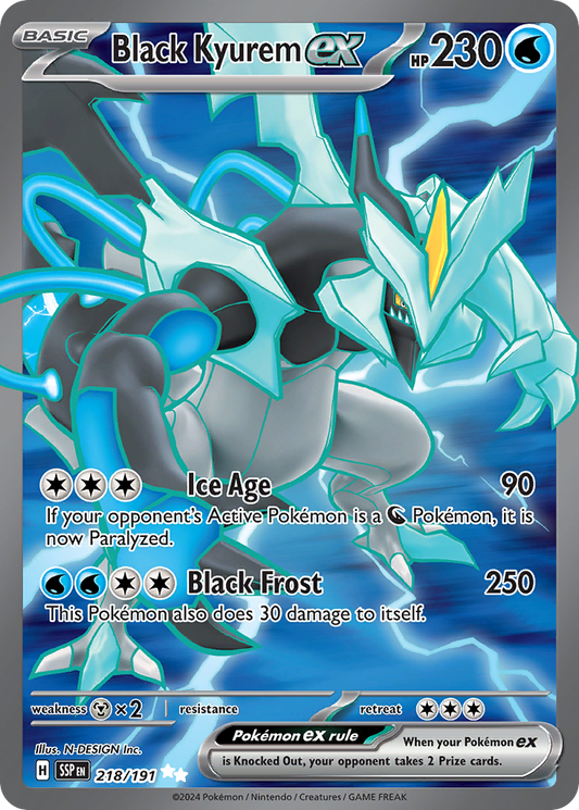 Black Kyurem ex 218/191 Ultra Rare | Surging Sparks | Pokemon Card