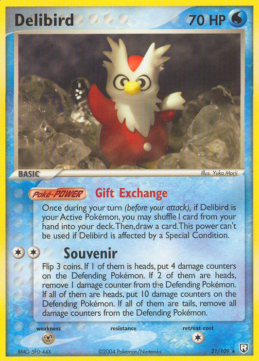 Delibird 21/109 Rare | Team Rocket Returns | Pokemon Card