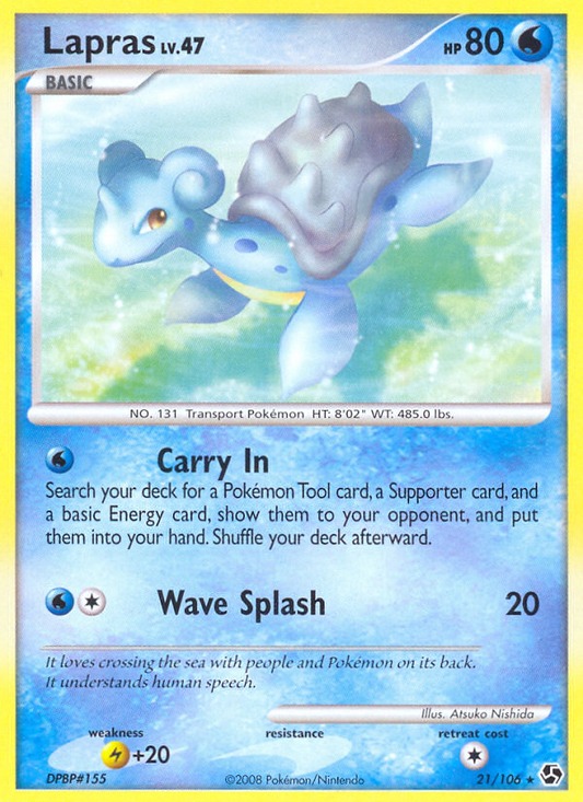 Lapras 21/106 Rare | Great Encounters | Pokemon Card