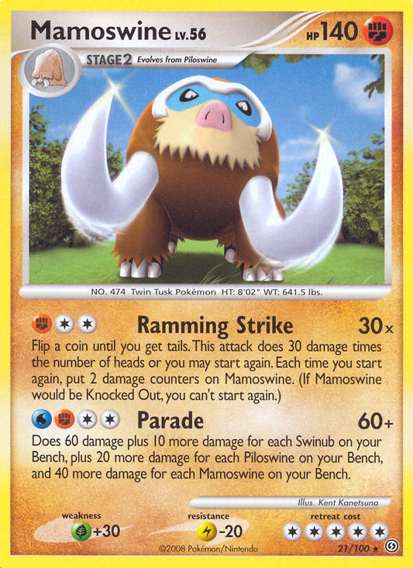 Mamoswine 21/100 Rare | Stormfront | Pokemon Card