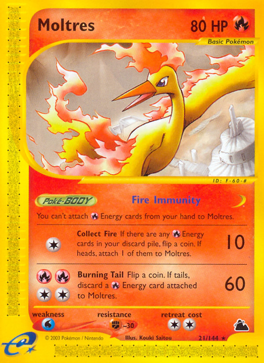 Moltres 21/144 Rare | Skyridge | Pokemon Card