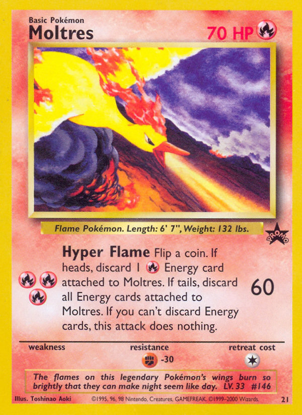 Moltres 21/53 Promo | Wizards Black Star Promos | Pokemon Card