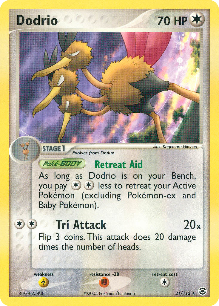 Dodrio 21/112 Rare | FireRed & LeafGreen | Pokemon Card