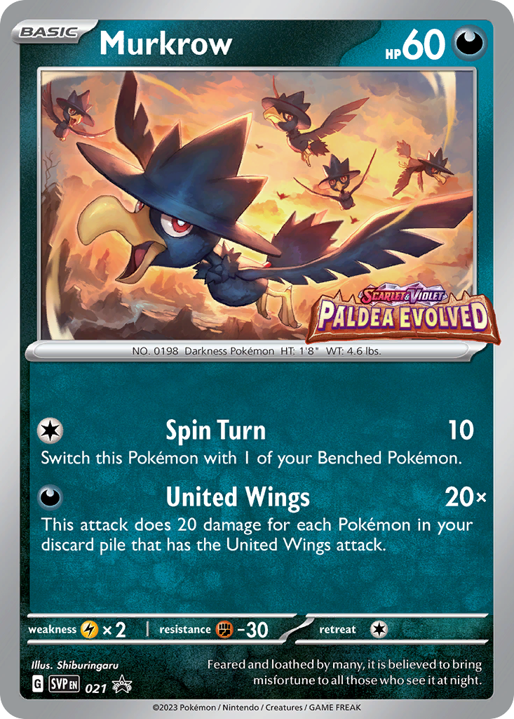 Murkrow #21 Promo | Scarlet & Violet Black Star Promos | Pokemon Card
