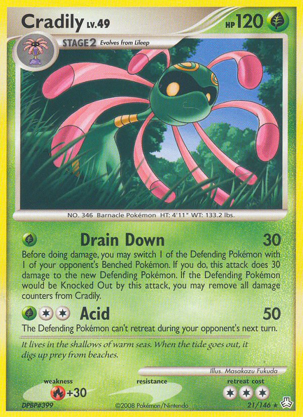 Cradily 21/146 Rare | Legends Awakened | Pokemon Card