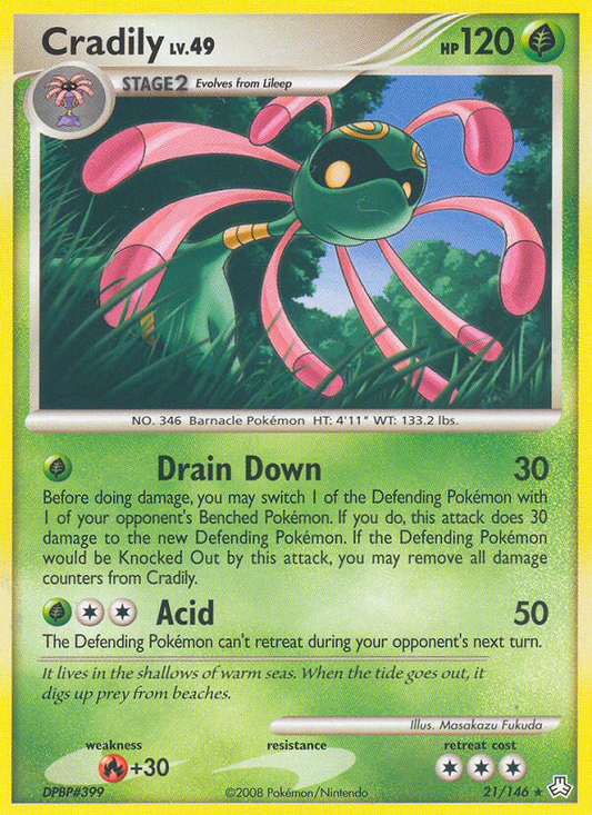 Cradily 21/146 Rare | Legends Awakened | Pokemon Card