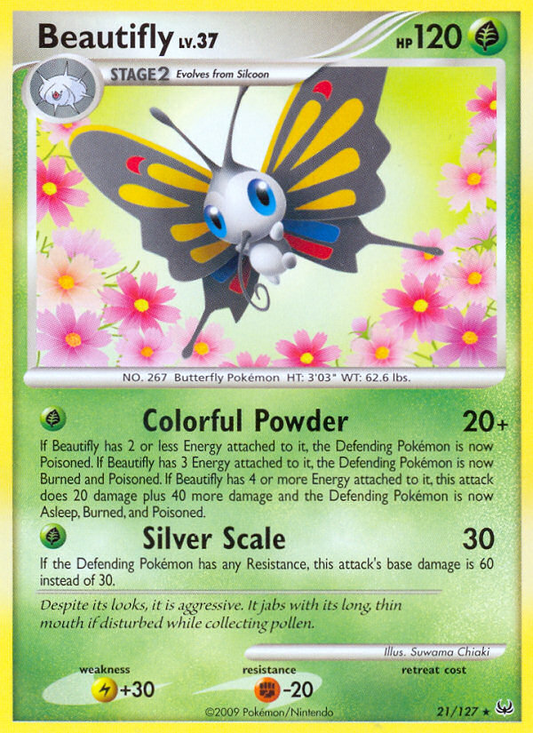 Beautifly 21/127 Rare | Platinum | Pokemon Card