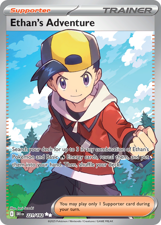 Ethan's Adventure 221/182 Ultra Rare | Destined Rivals | Pokemon Card