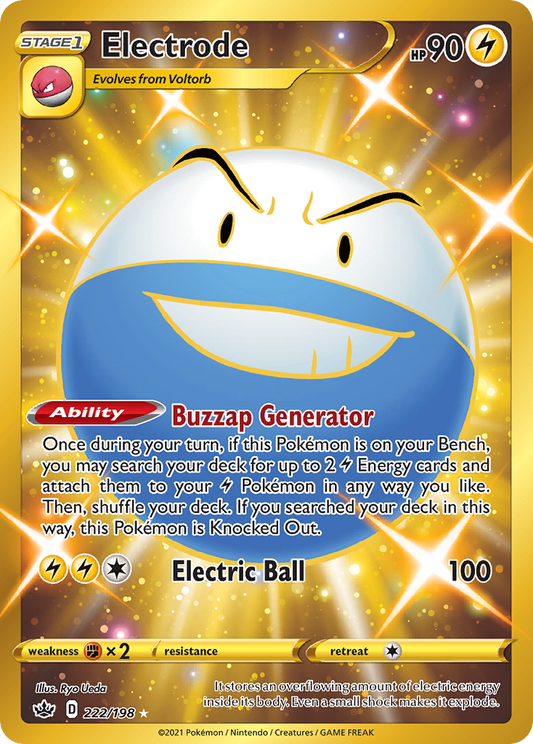 Electrode 222/198 Rare Secret | Chilling Reign | Pokemon Card