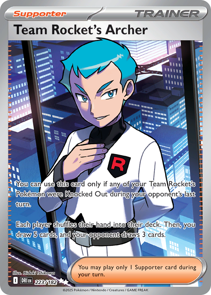 Team Rocket's Archer 223/182 Ultra Rare | Destined Rivals | Pokemon Card