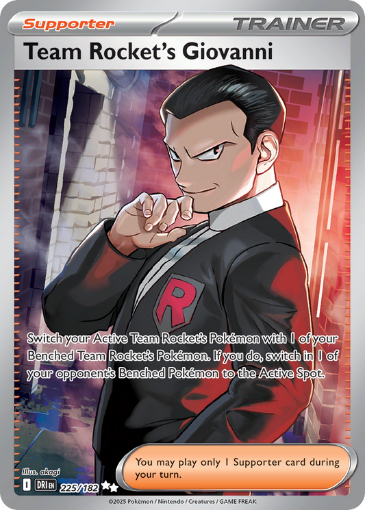 Team Rocket's Giovanni 225/182 Ultra Rare | Destined Rivals | Pokemon Card