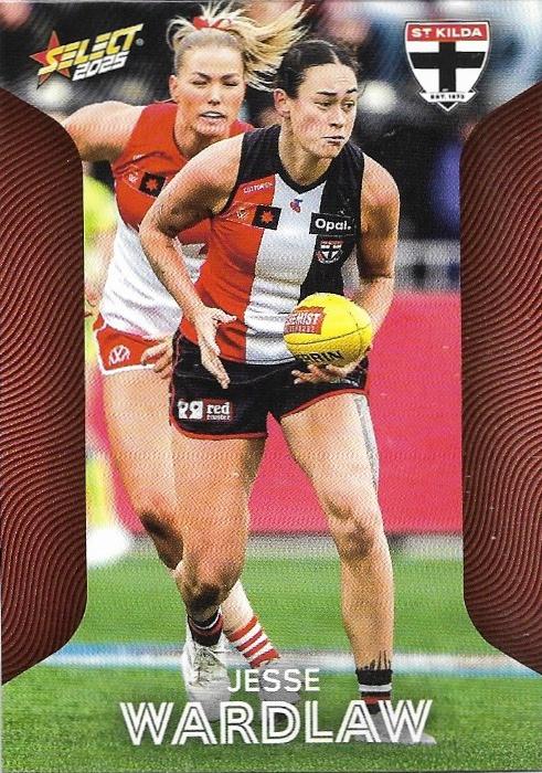 Jesse Wardlaw #228 St. Kilda Saints | 2025 Select AFL Footy Stars | Trading Card