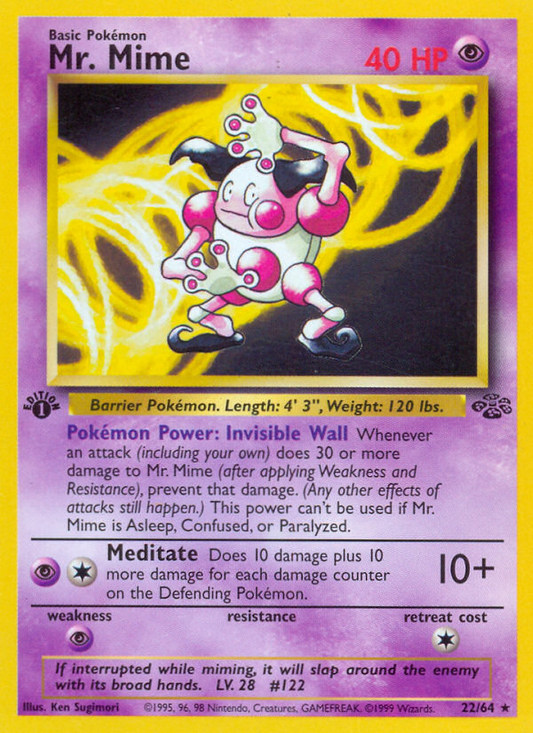 Mr. Mime 22/64 Rare | Jungle | Pokemon Card