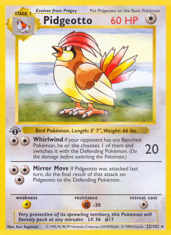 Pidgeotto 22/102 Rare | Base | Pokemon Card