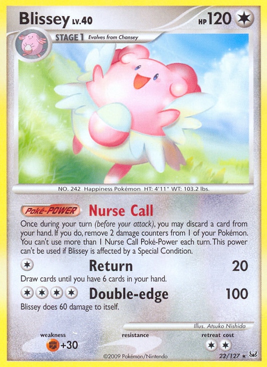 Blissey 22/127 Rare | Platinum | Pokemon Card