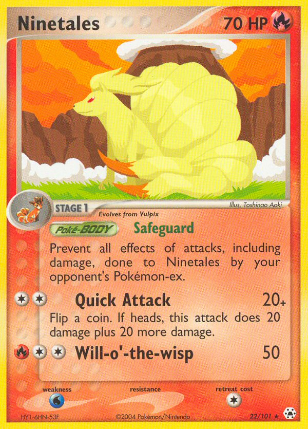 Ninetales 22/101 Rare | Hidden Legends | Pokemon Card