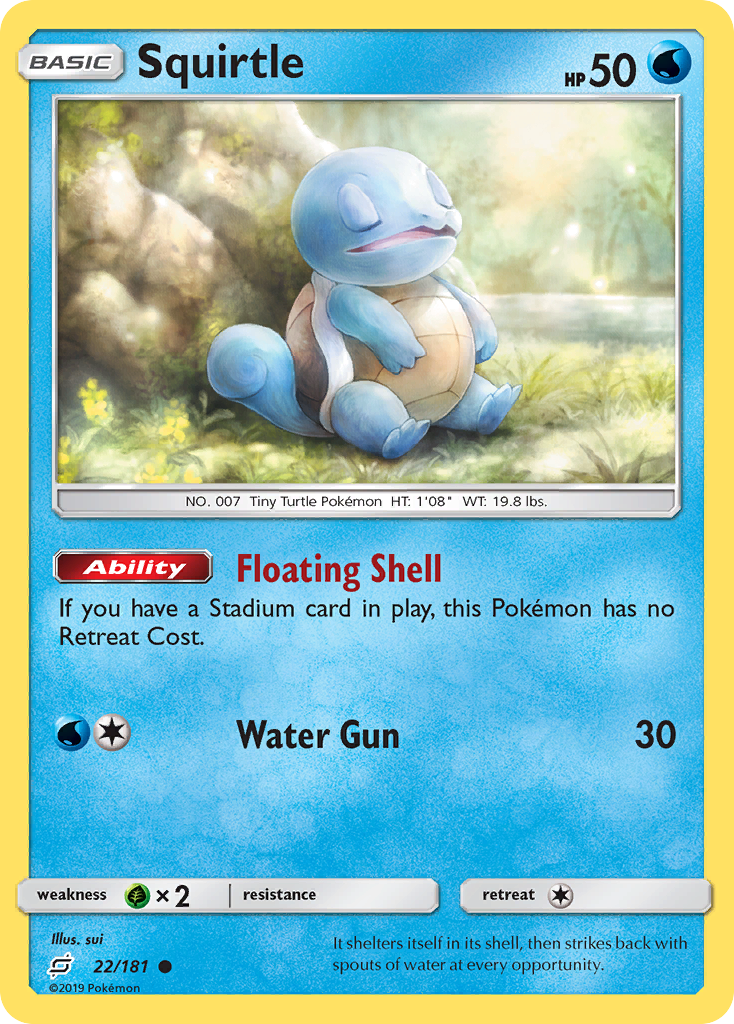 Squirtle 22/181 Common | Team Up | Pokemon Card