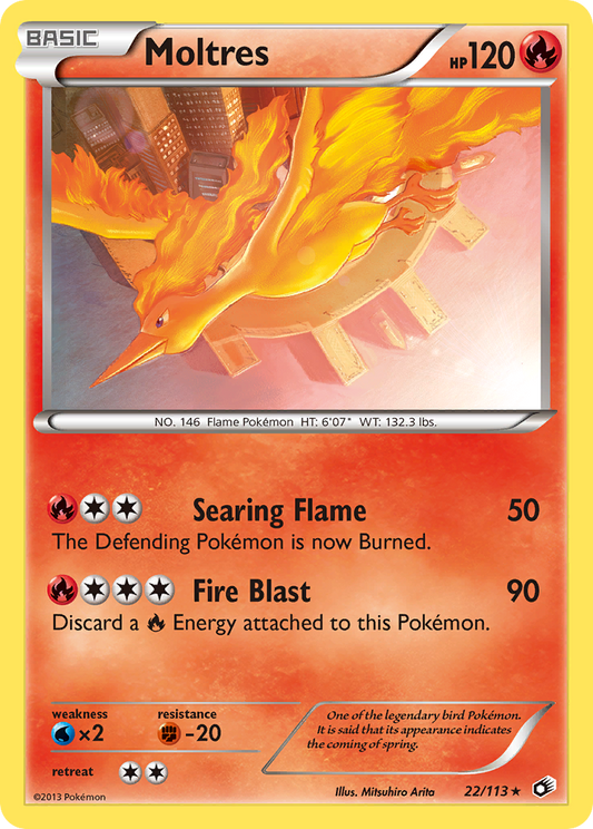 Moltres 22/113 Rare Holo | Legendary Treasures | Pokemon Card