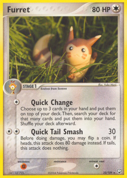 Furret 22/109 Rare | Team Rocket Returns | Pokemon Card