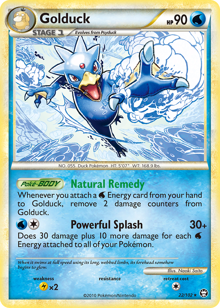 Golduck 22/102 Rare | HS—Triumphant | Pokemon Card