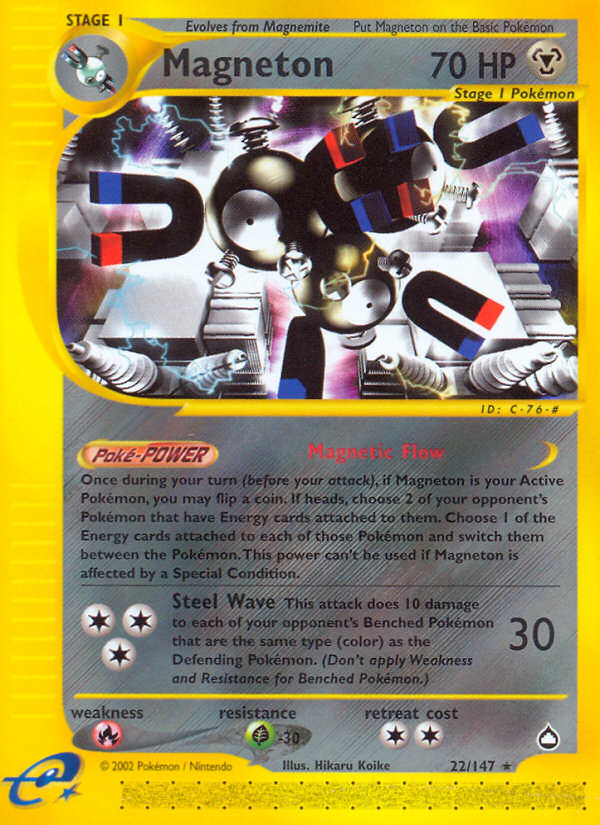 Magneton 22/147 Rare | Aquapolis | Pokemon Card