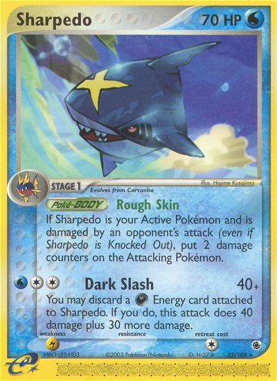 Sharpedo 22/109 Rare | Ruby & Sapphire | Pokemon Card