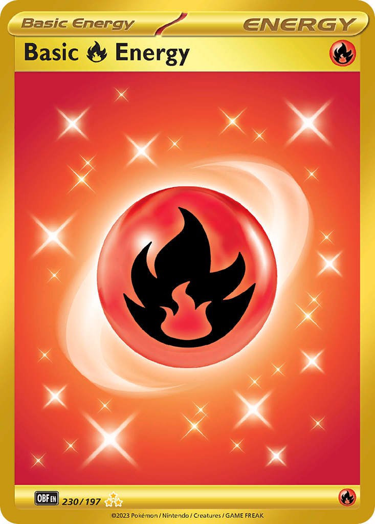 Basic Fire Energy 230/197 Hyper Rare | Obsidian Flames | Pokemon Card
