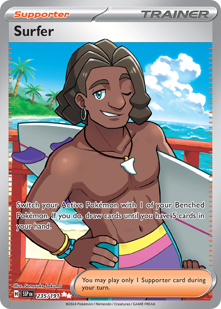 Surfer 235/191 Ultra Rare | Surging Sparks | Pokemon Card