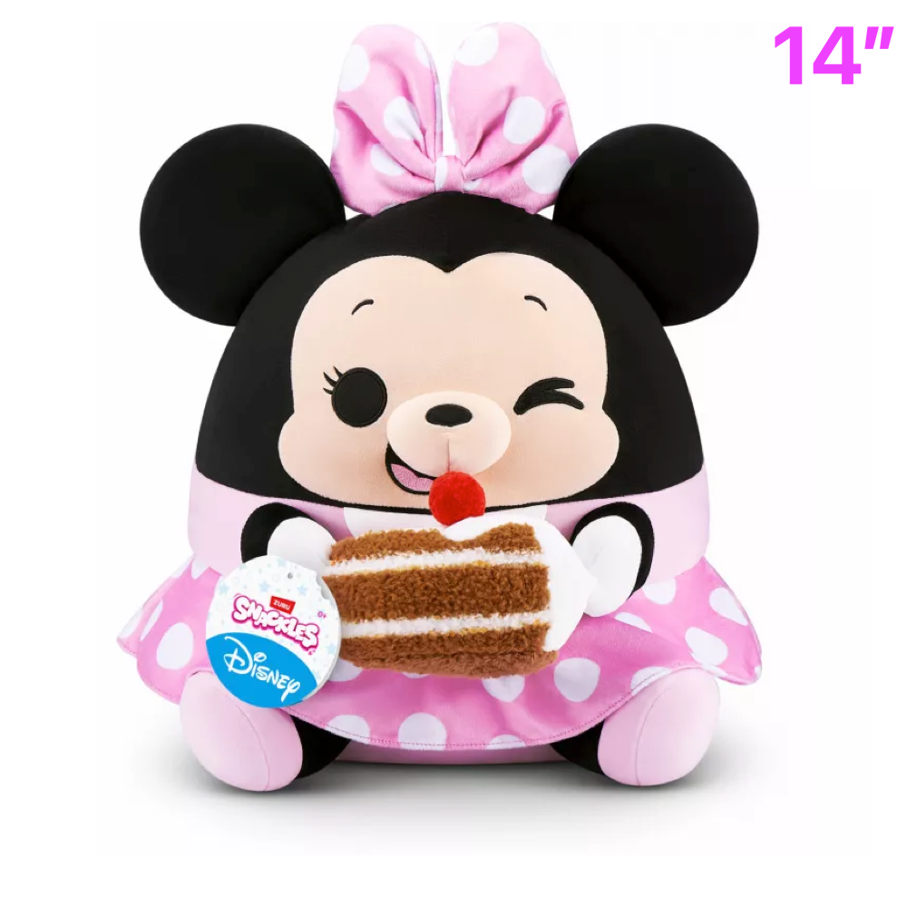 Minnie Mouse with Cake ~ Zuru Snackles Plush Mini Plush 14"