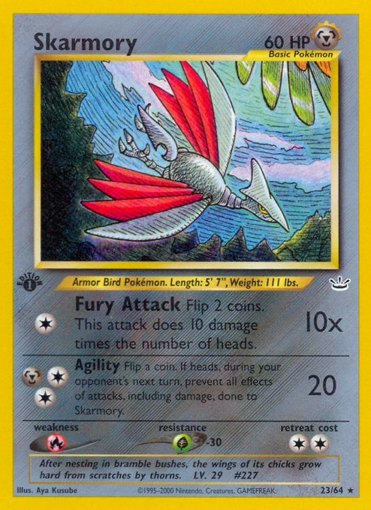 Skarmory 23/64 Rare | Neo Revelation | Pokemon Card
