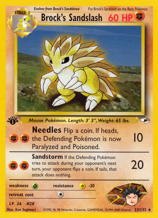 Brock's Sandslash 23/132 Rare | Gym Heroes | Pokemon Card