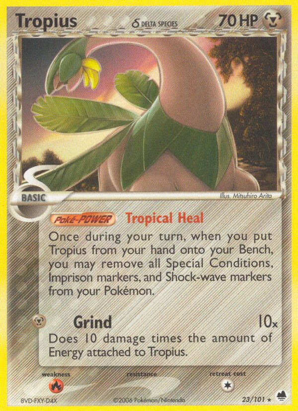 Tropius δ 23/101 Rare | Dragon Frontiers | Pokemon Card