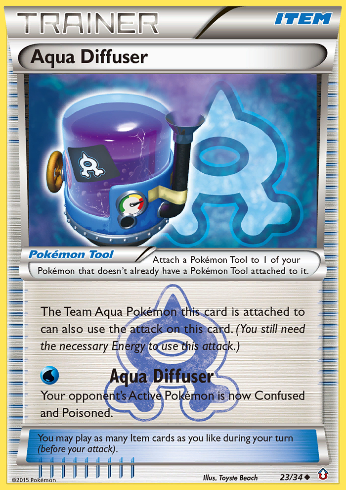 Aqua Diffuser 23/34 Uncommon | Double Crisis | Pokemon Card