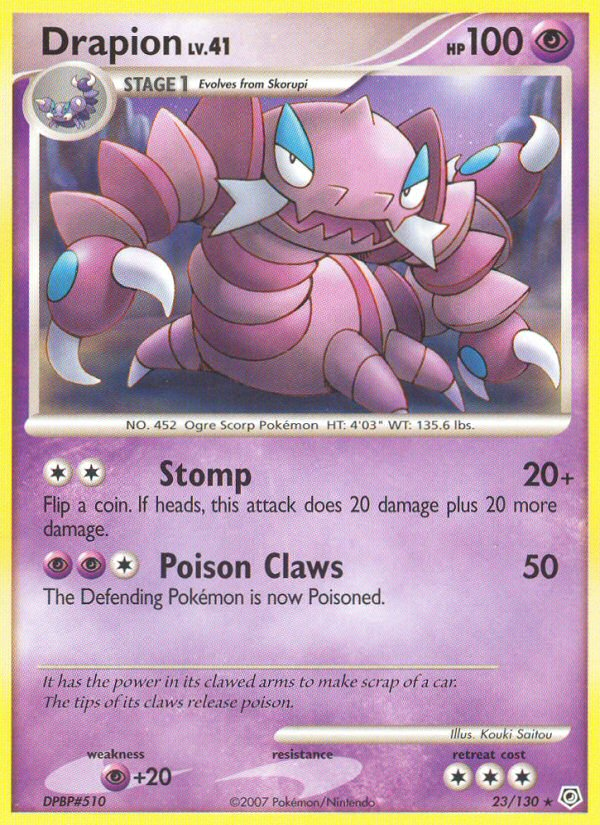 Drapion 23/130 Rare | Diamond & Pearl | Pokemon Card