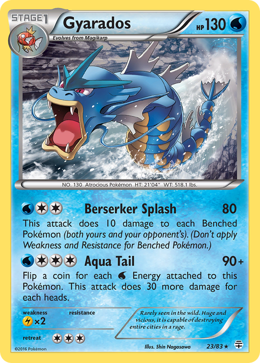 Gyarados 23/83 Rare | Generations | Pokemon Card