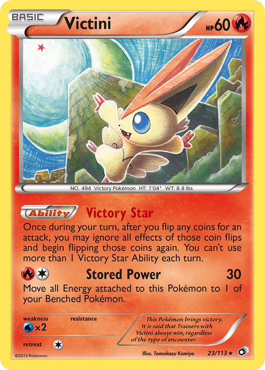 Victini 23/113 Rare Holo | Legendary Treasures | Pokemon Card