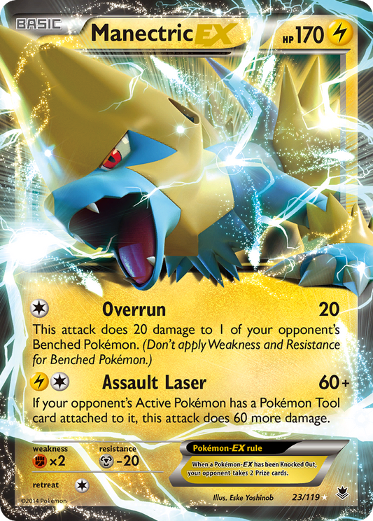 Manectric-EX 23/119 Rare Holo EX | Phantom Forces | Pokemon Card