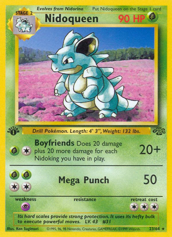 Nidoqueen 23/64 Rare | Jungle | Pokemon Card