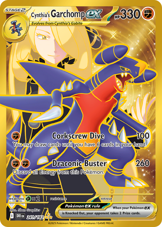 Cynthia's Garchomp ex 241/182 Hyper Rare | Destined Rivals | Pokemon Card