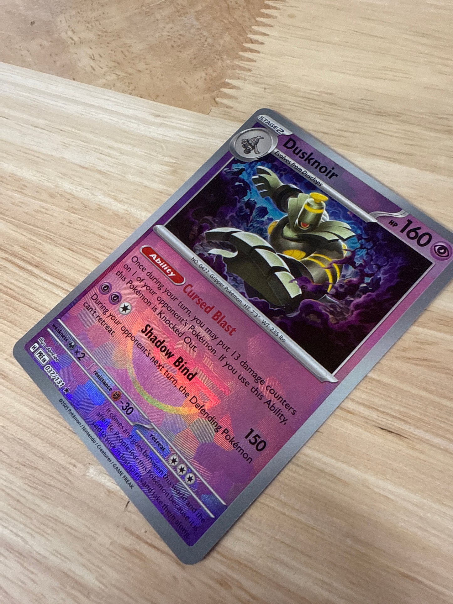 Dusknoir 37/131 Pokeball Holo | Prismatic Evolutions | Pokemon Card