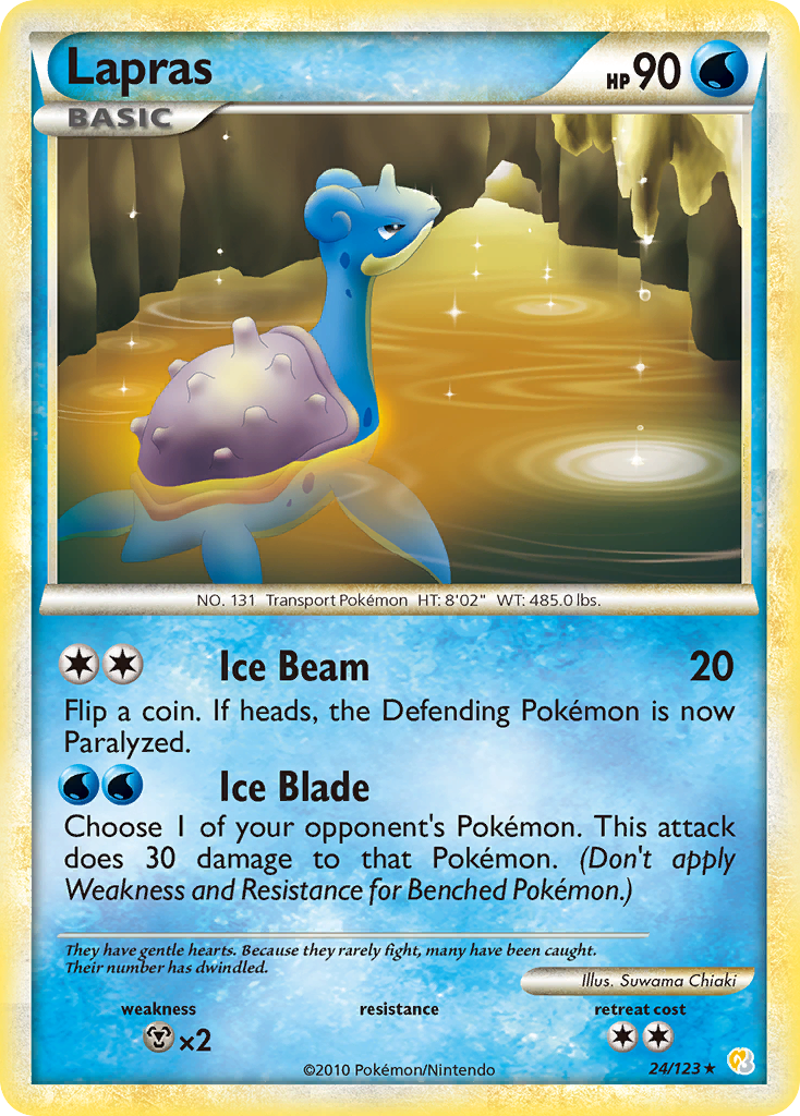 Lapras 24/123 Rare | HeartGold & SoulSilver | Pokemon Card