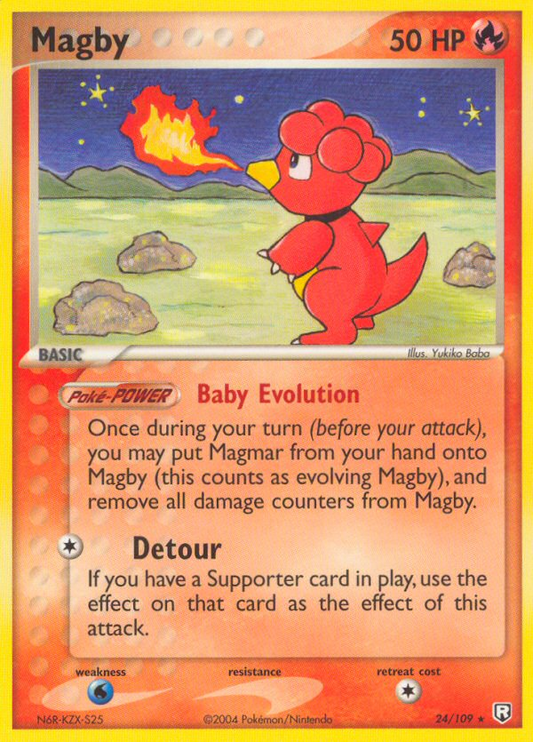 Magby 24/109 Rare | Team Rocket Returns | Pokemon Card