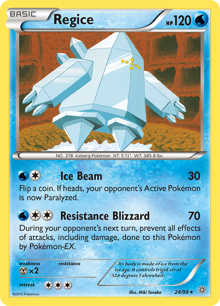 Regice 24/98 Rare | Ancient Origins | Pokemon Card